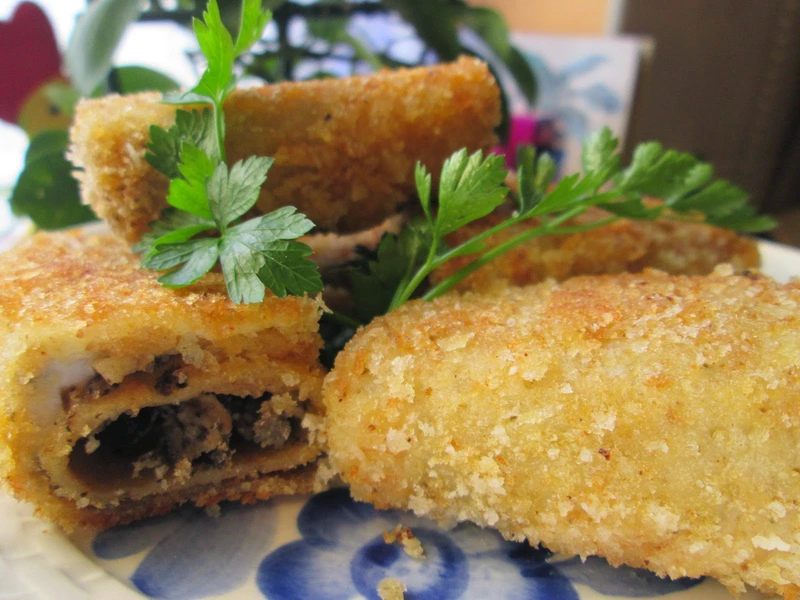Mini krokieciki z pieczarkami