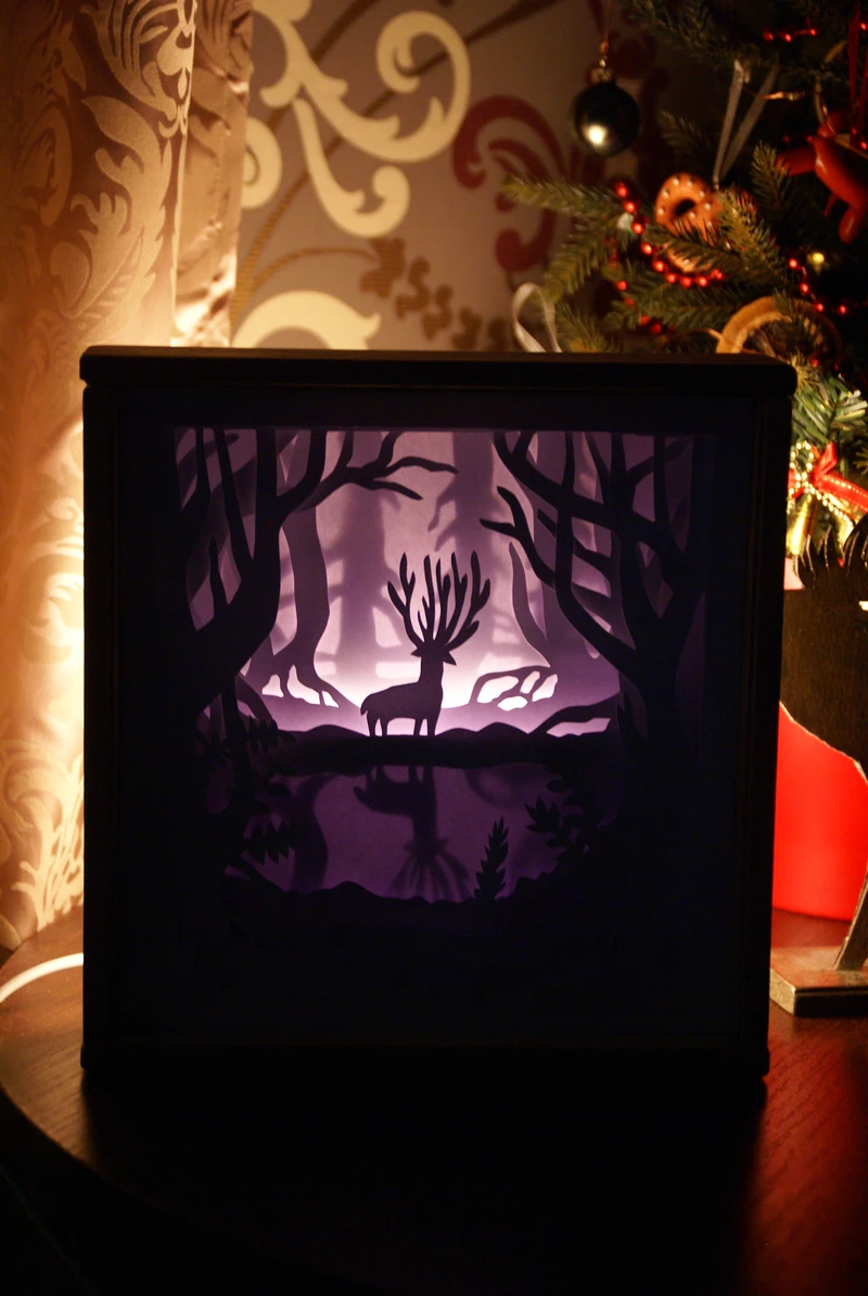 Shadow Box z jeleniem