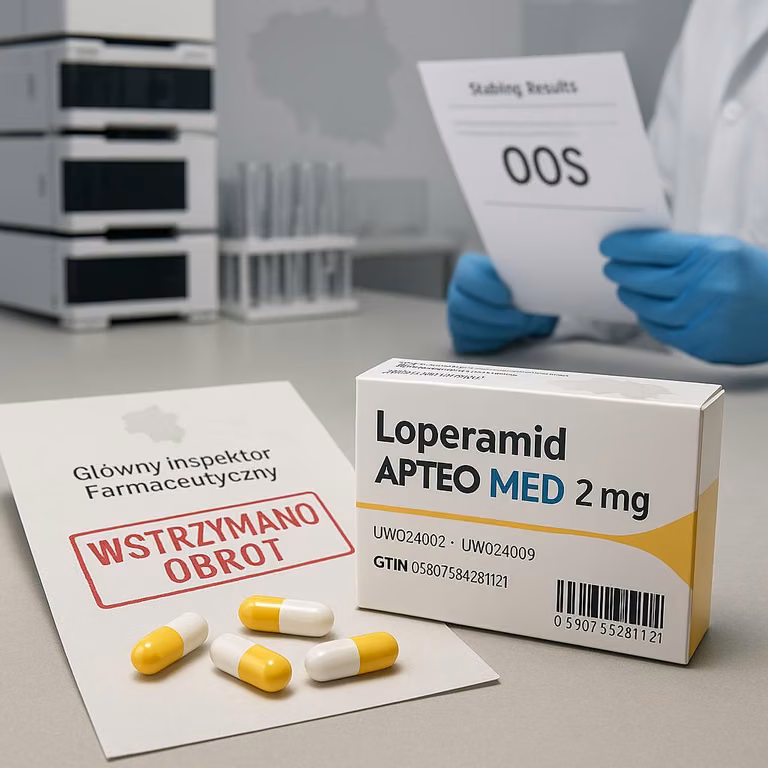GIF w Polsce wstrzymuje obrót Loperamid APTEO MED 2 mg – nowe serie objęte decyzją