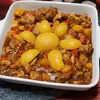 Indyk z brzoskwiniami