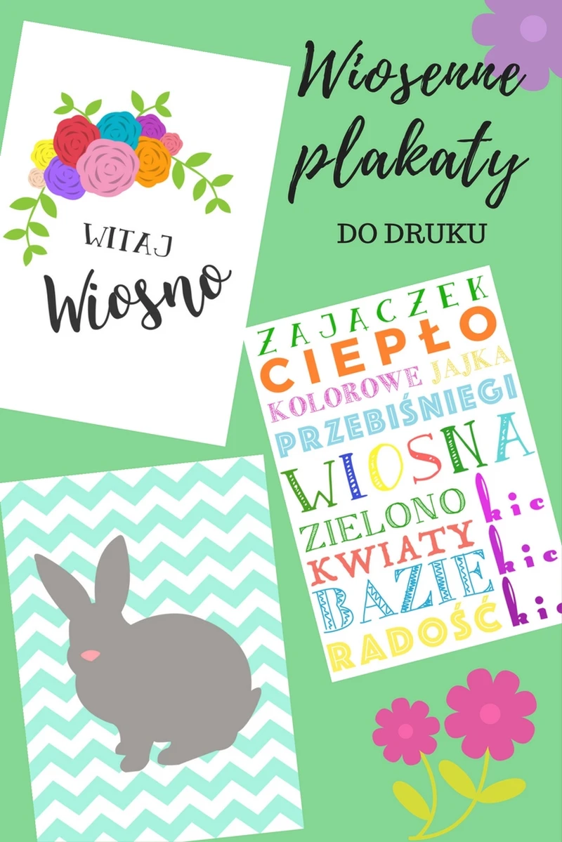 Wiosenne plakaty do druku