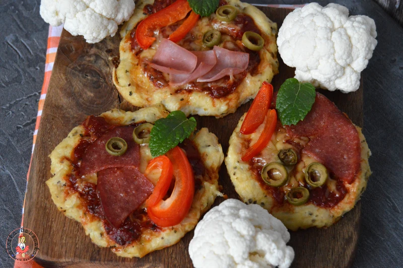 Pizzerinki na kalafiorowym spodzie
