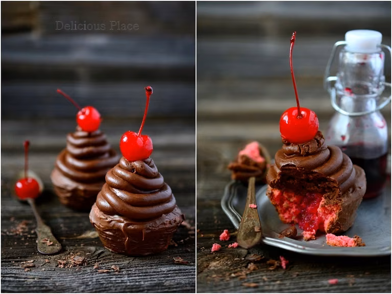 Babeczki cherry w czekoladzie