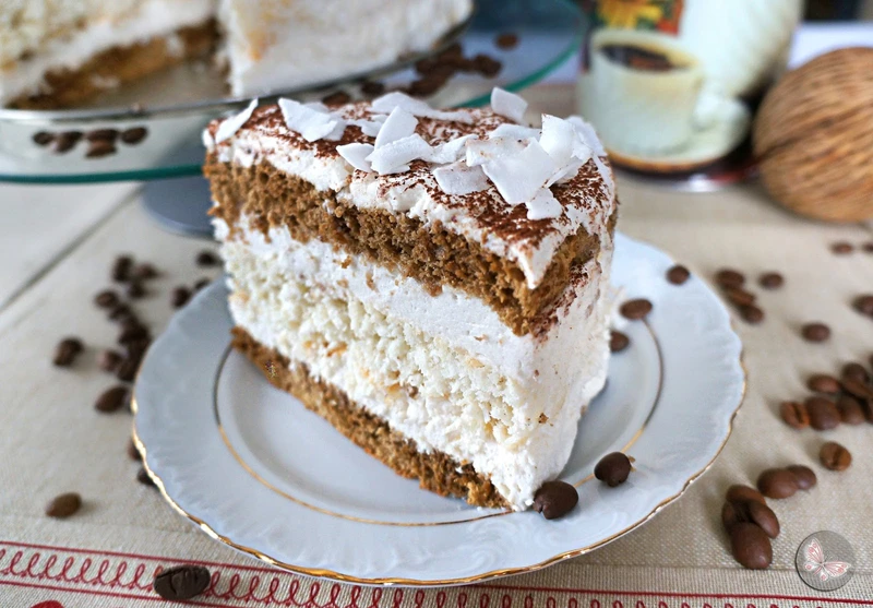 Tort kawowo - kokosowy