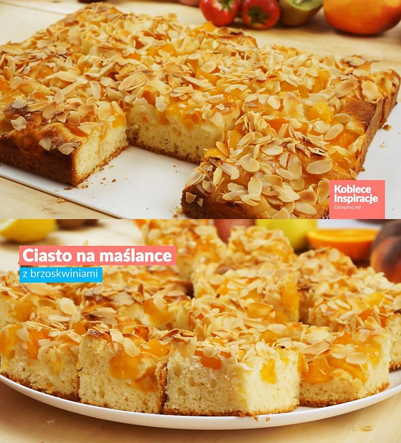 Ciasto na maślance z brzoskwiniami