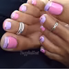 Różowy pedicure