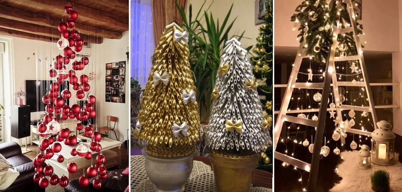 13 pomysłów na oryginalne drzewko świąteczne! Zrób to sama
