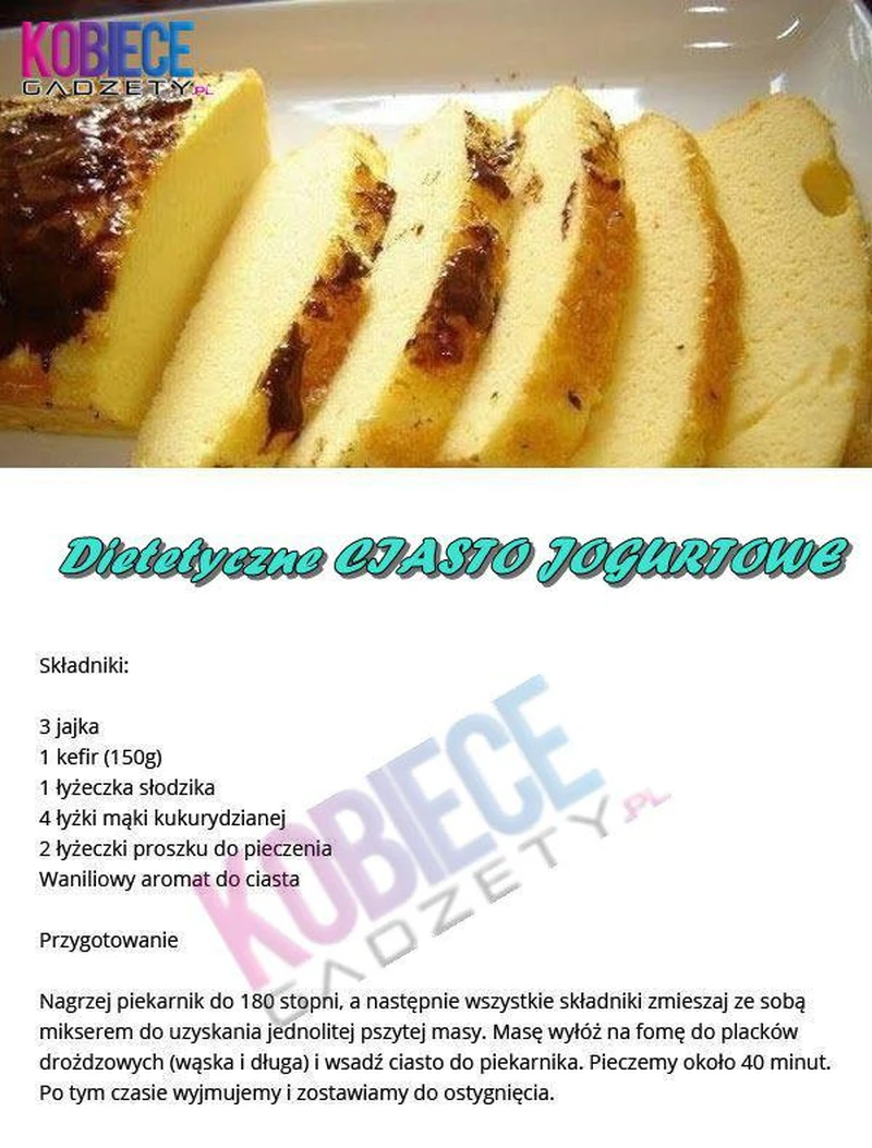 Dietetyczne ciasto jogurtowe