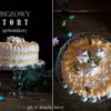 Tort bezowy z kremem ajerkoniakowym