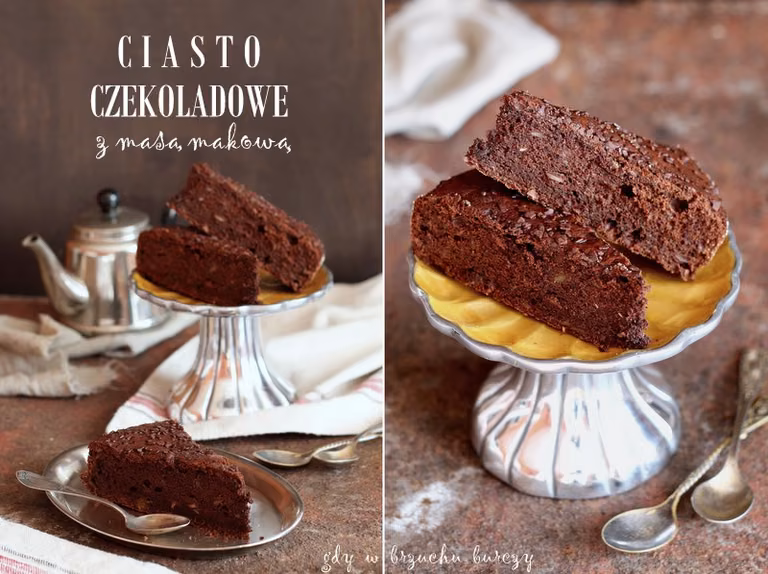 Cisto czekoladowe z masą makową