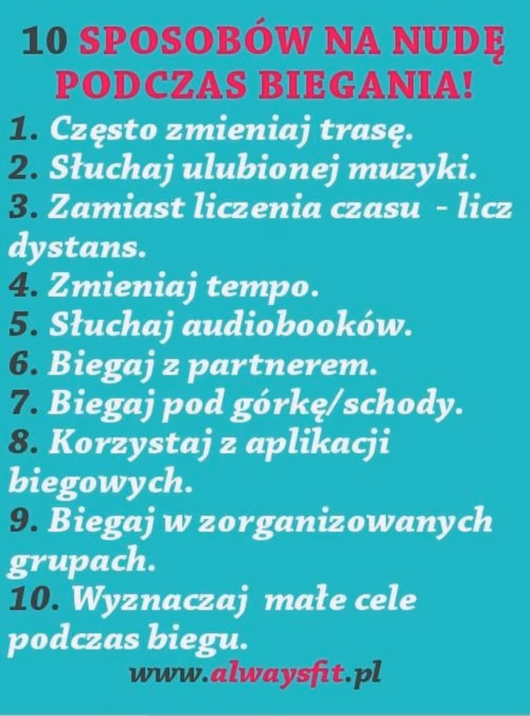 10 sposobów na nudę podczas biegania