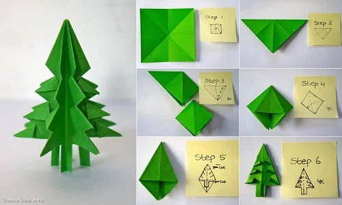 Choinkowe origami