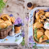 Sezamowe pierożki z leśnym farszem