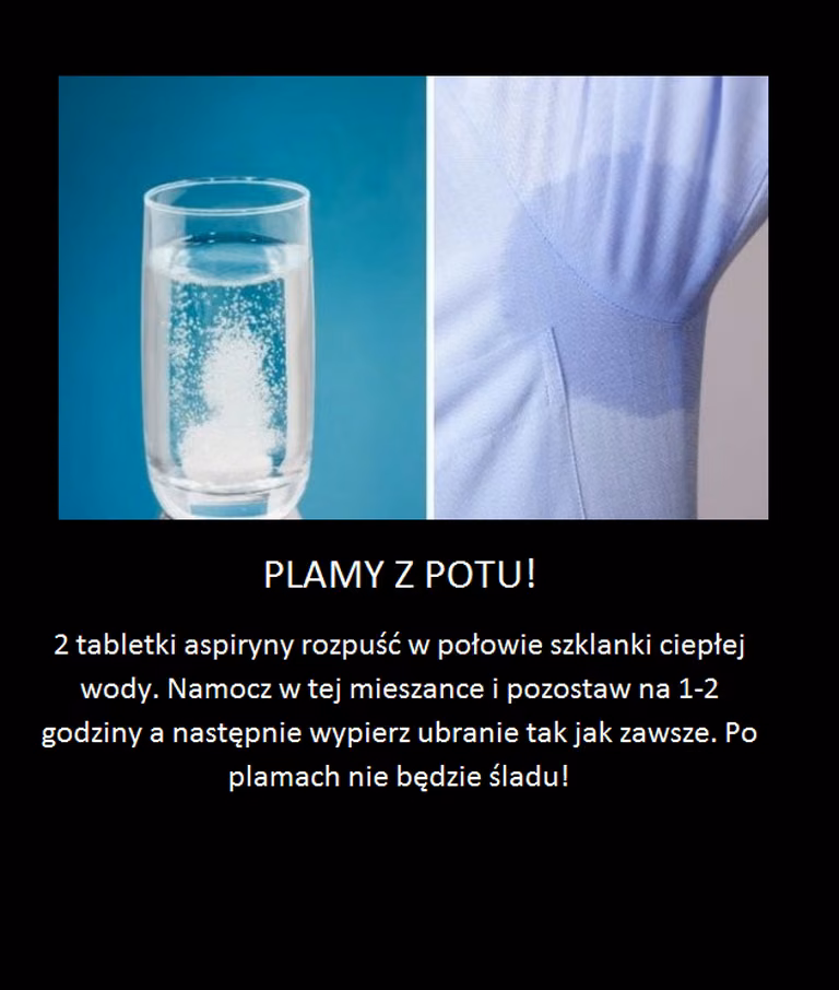 Usuwanie plam po pocie!