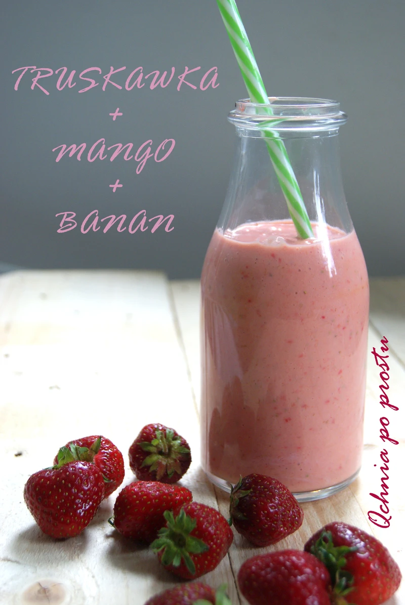 Koktajl - truskawka mango banan