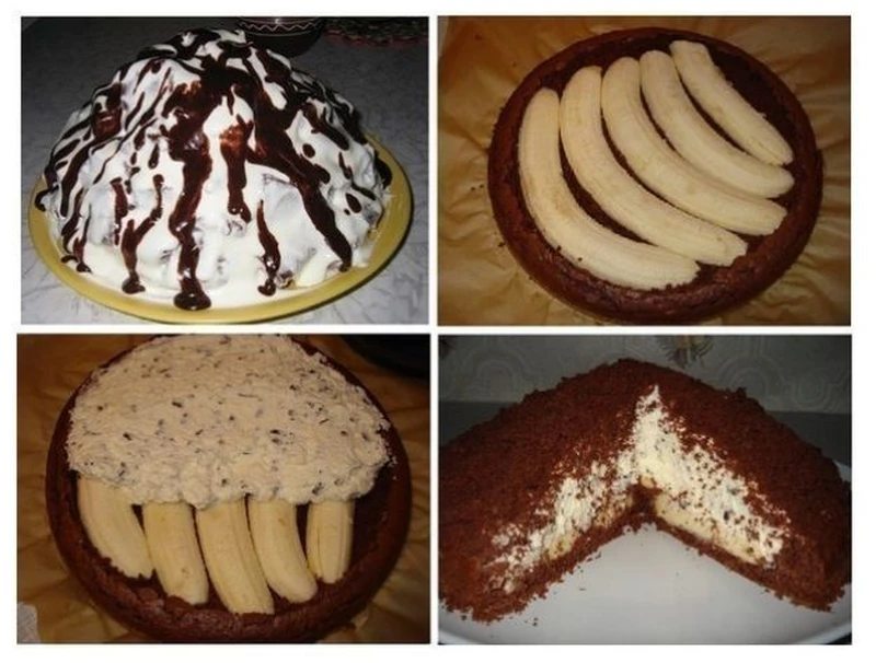 Kopiec kreta z bananami - przepis