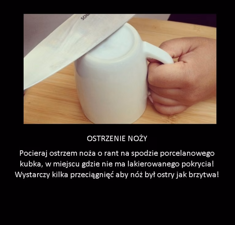 Prosty trik na zaostrzenie noży o którym nie wiesz!