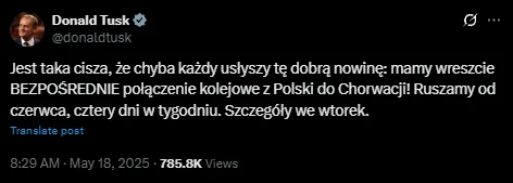 Zdjęcie Rusza BEZPOŚREDNI pociąg Polska-Chorwacja! Premier potwierdza i podaje atrakcyjną datę #1