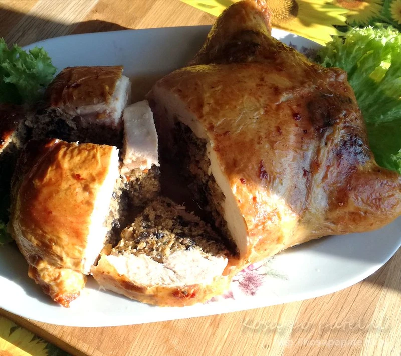 Wyluzowane, nadziane kurcze pieczone