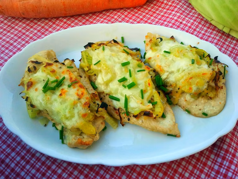 Filet z porem i mozarella