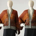 Melanżowy kardigan z połączenia Kid Mohair Missisipi i merino superwash