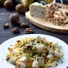 Spaghetti z serem pleśniowym i gruszką