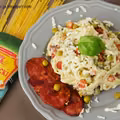 Spaghetti w beszamelu z boczkiem