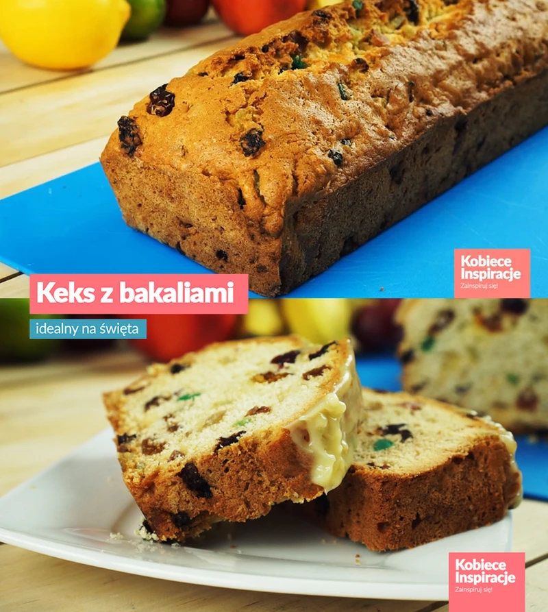 Keks z bakaliami - idealny na święta