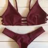 Bordowe bikini