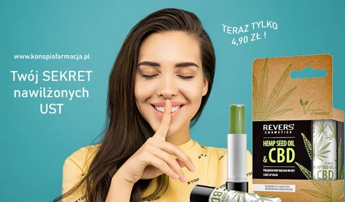 Pielęgnacyjny balsam do ust z naturalnym olejem konopnym z CBD