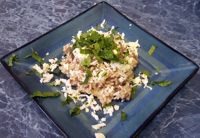 Risotto z wątróbką
