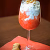Pudding chia z kaszy manny z musem truskawkowym