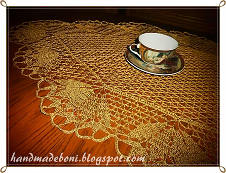 Bieżnik 127/60 cm w stylu retro w tutoriale