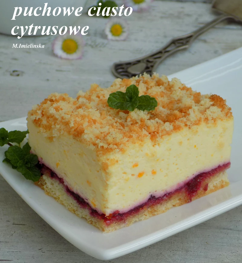 puchowe ciasto cytrusowe
