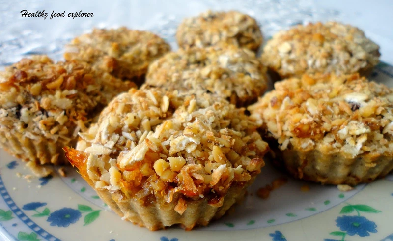 Owsiane muffinki z dżemem i kruszonką
