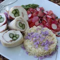 Roladki drobiowe ze szparagami