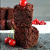 Owsiane brownie z wiśniami bez cukru, bez mleka i bez glutenu