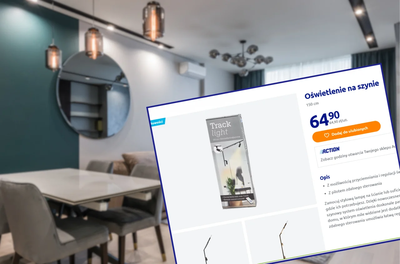 Ta lampa na szynie z Action za 65 zł odmieni mały ciemny pokój! Industrialny look i regulacja pilotem zrobi mega nastój