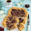 Mazurek kawowy z granatem i czekoladą
