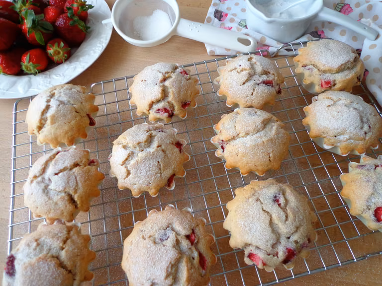 Muffiny z truskawkami