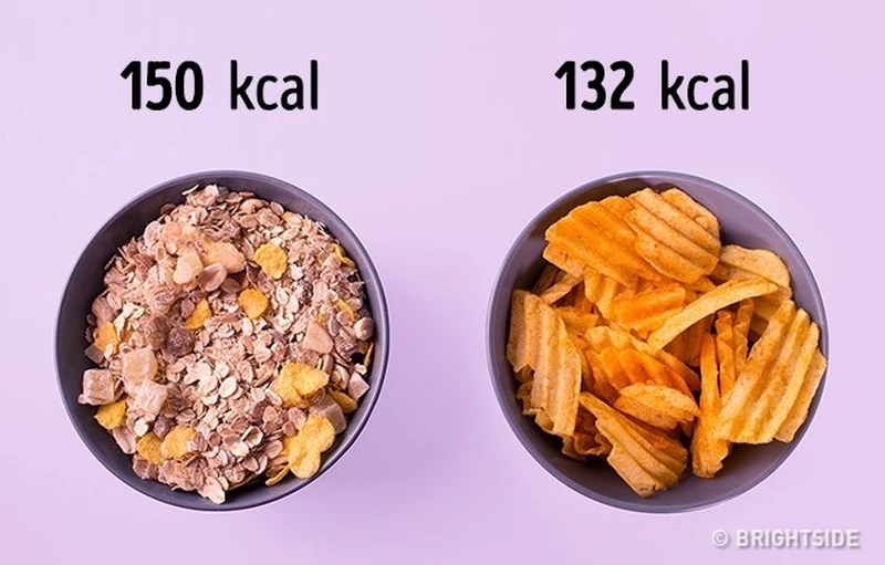 14 zdjęć, które porównują kaloryczność zdrowych i niezdrowych produktów. NIE WIDAĆ wielkiej różnicy