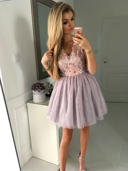 liliowa sukienka