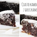 Ciasto kawowe z gruszkami i polewą kokosową