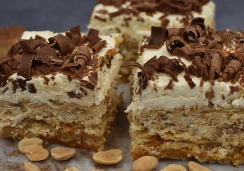 Wafelkowo orzechowe ciasto