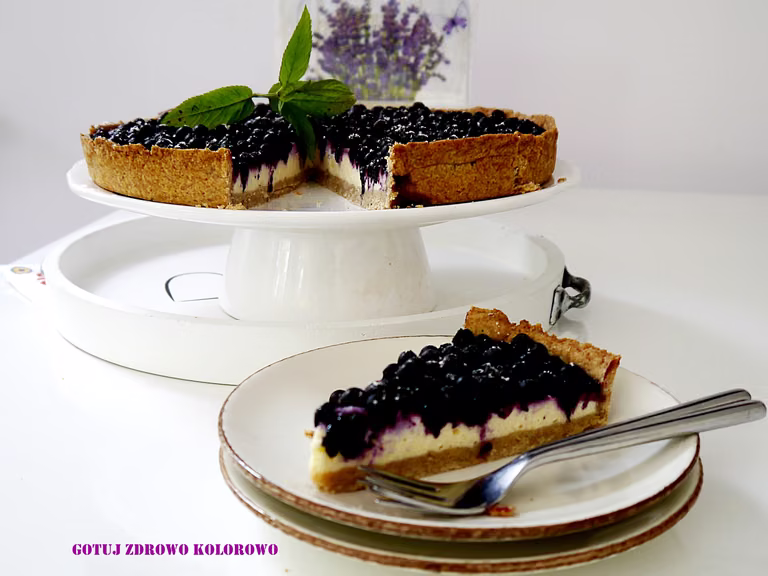 Tarta serowa z jagodami
