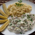 Kurczak z mascarpone i pieczarkami