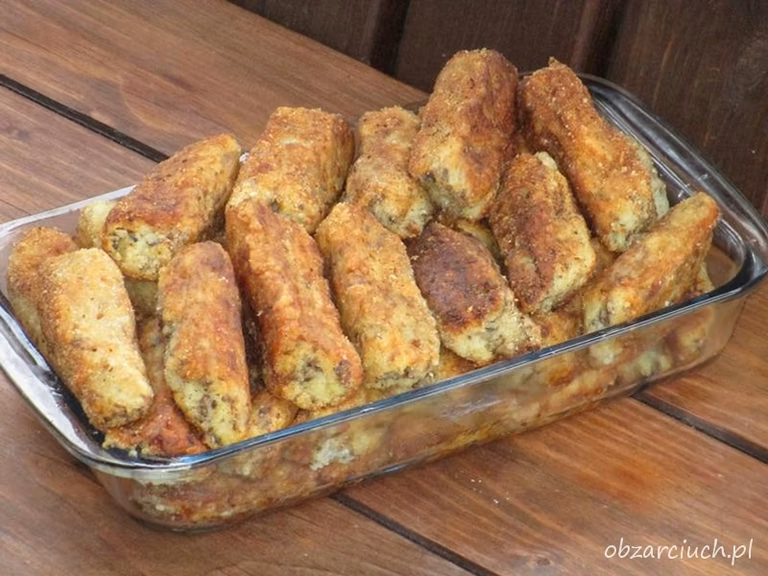 Paluszki ziemniaczane z pieczarkami