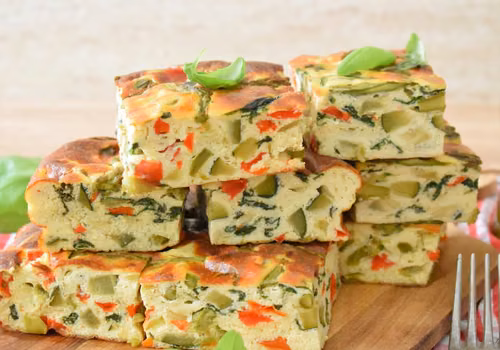 Frittata z warzywami w wersji pieczonej