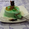 Panna cotta pomarańczowa z likierem blue curacao