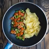 TAGLIATELLE Z POMIDORKAMI I SZPARAGAMI